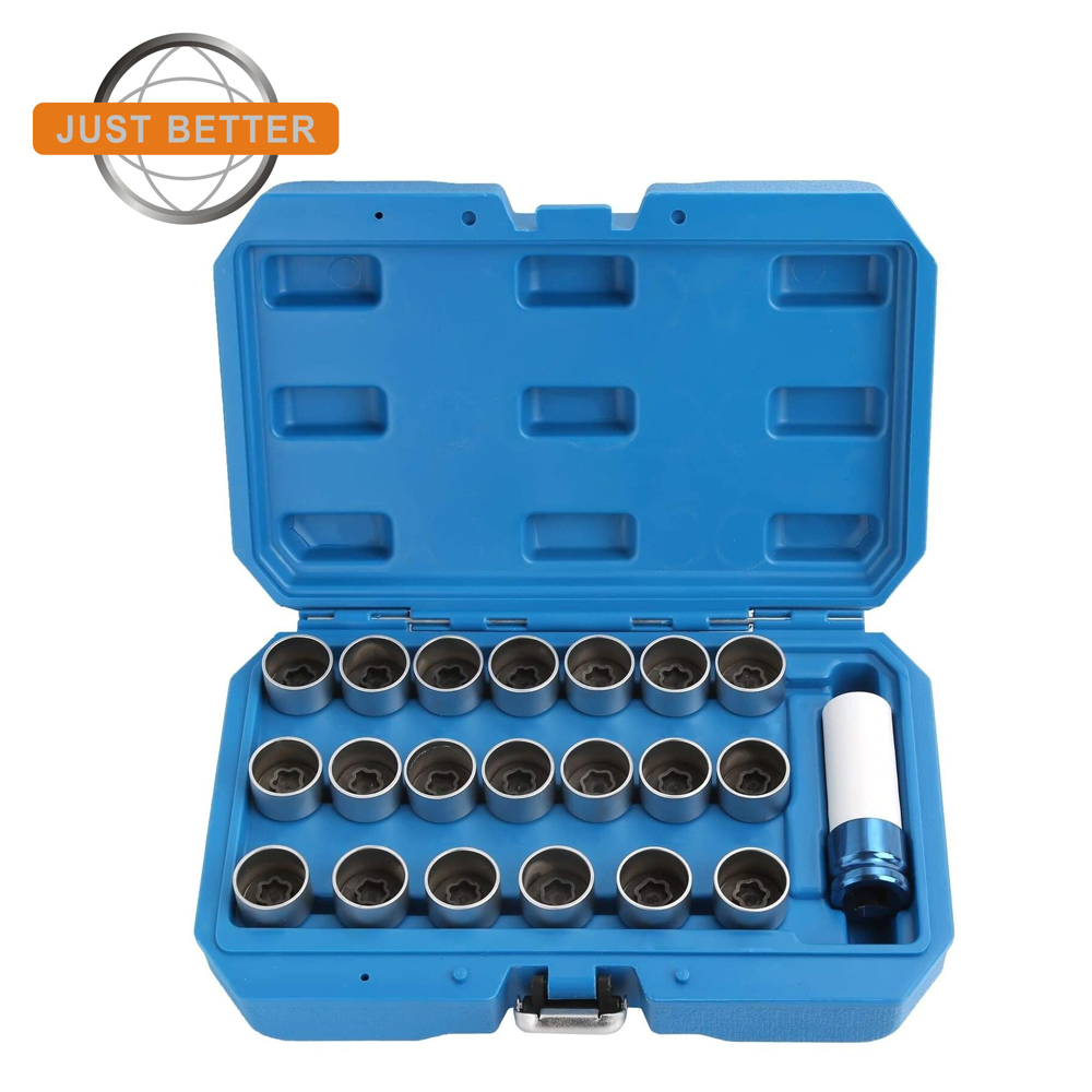 2017002 21pcs BMW Locking Wheel Nut Stud Remover Tool Kit 