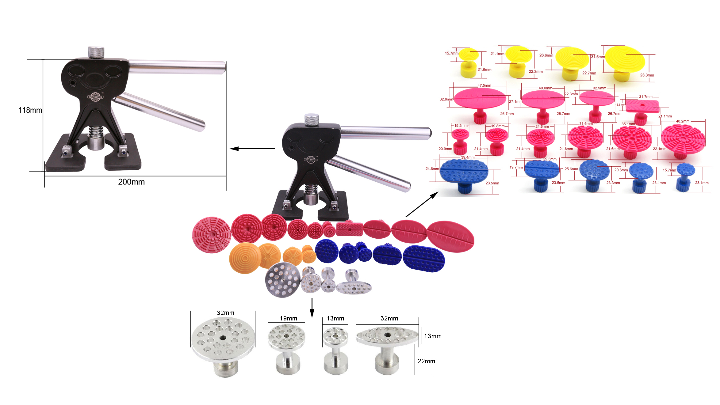 BT181018 Dent Mini lifter with 23pcs Glue Tabs-5