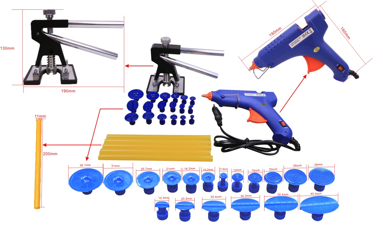 BT20009 PDR Paintless Dent Repair Tools Dent Puller Set -2