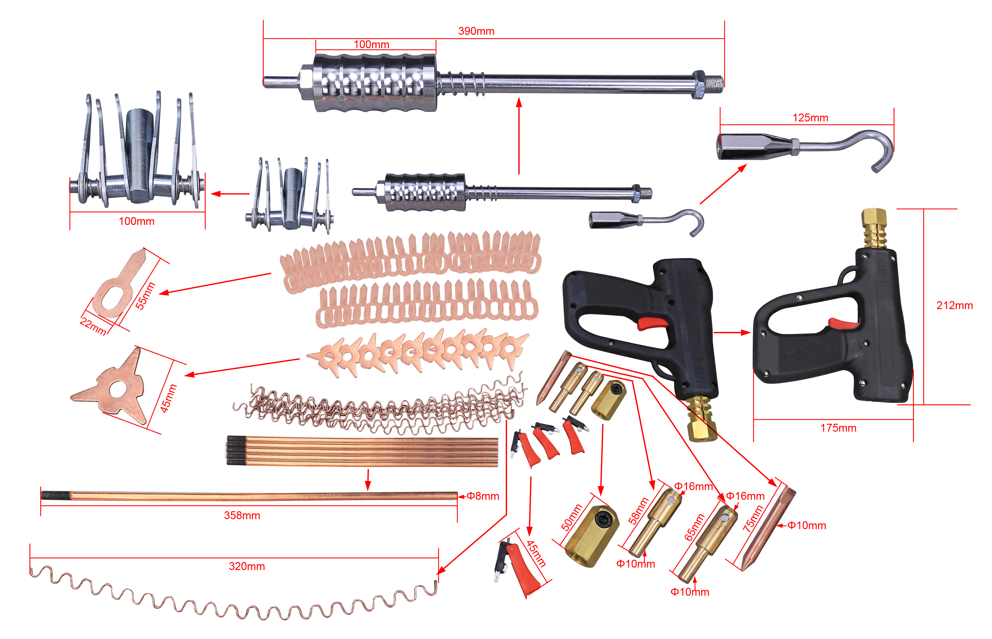 BT20021H-86 86pcs Spot Welding Gun Kit -2