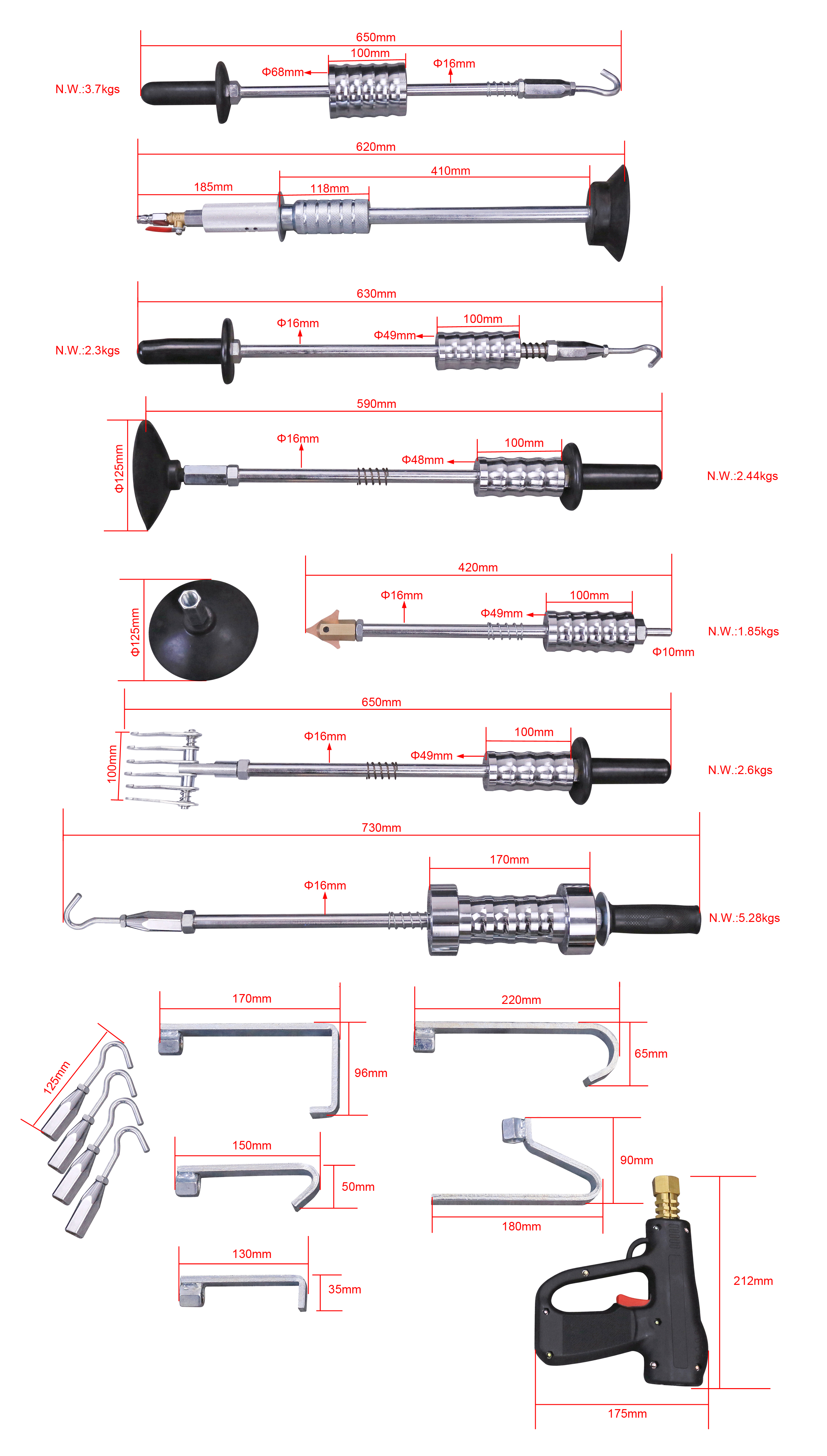 BT20020H-12 Repair Recessed Pull Set --3