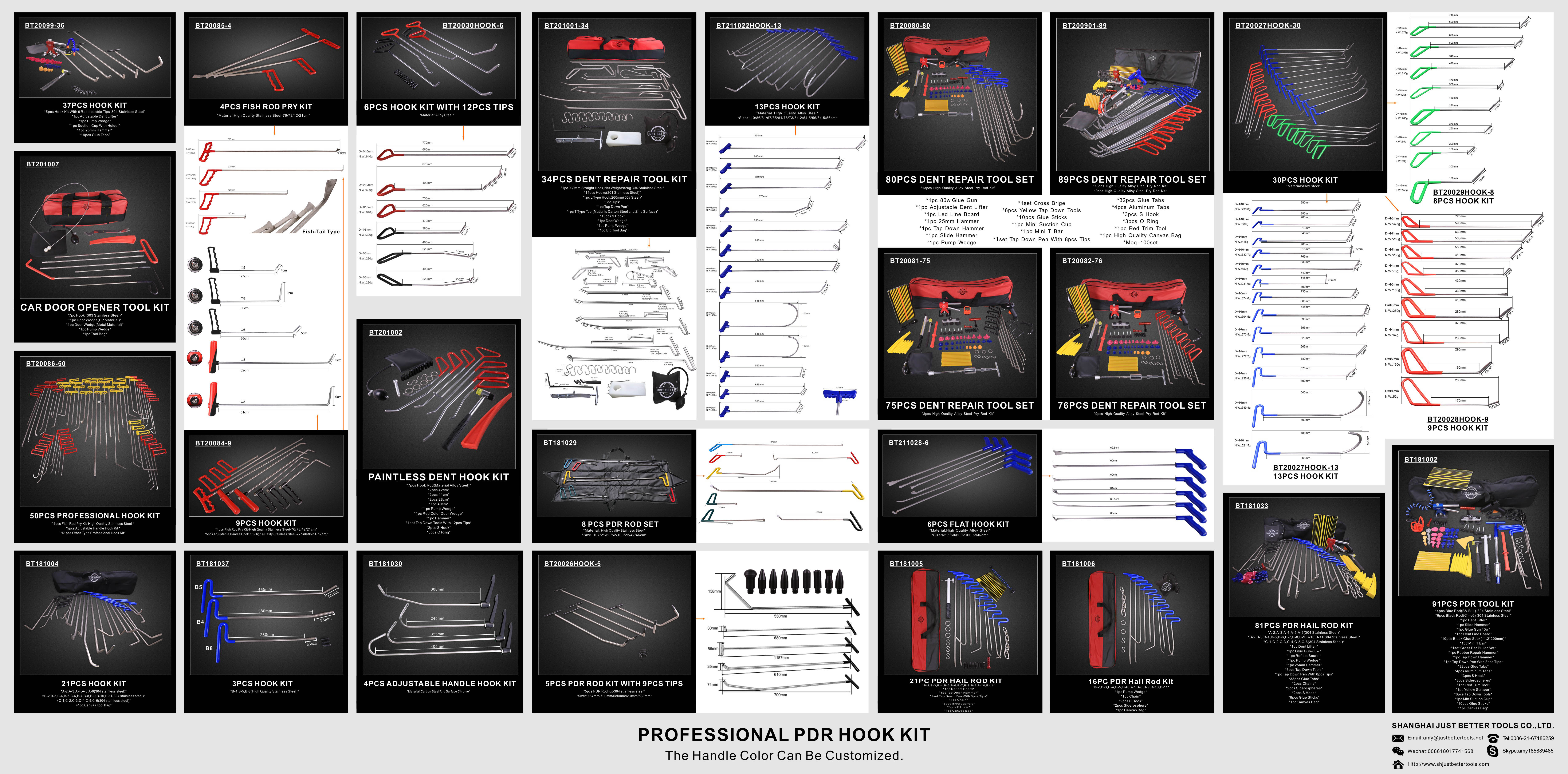 Catalog for pdr hooks kit